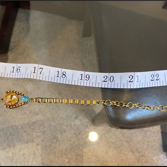 Gorgeous Statement Necklace Pin & Turquoise on Gold - Picture 11 of 16